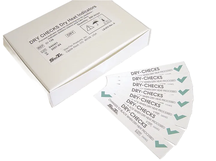 Dry-Checks® Dry Heat — Tira indicadora de calor seco (CI 136)